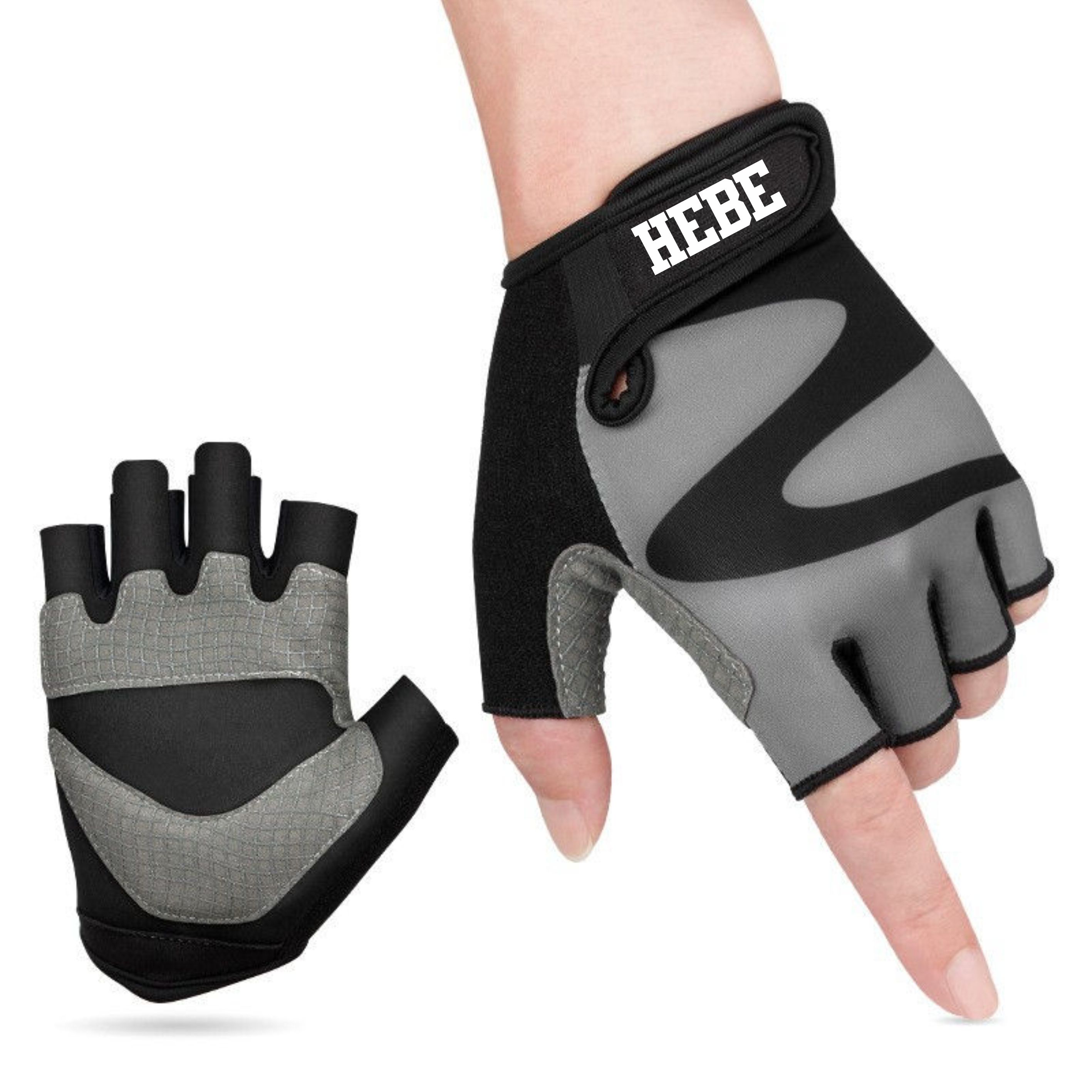 HEBE Sports PK Cycling Gloves – High Quality Half Finger & Full Finger Bike Gloves, Breathable Anti-Slip Gel Padded Riding Gloves for Road & Mountain Biking