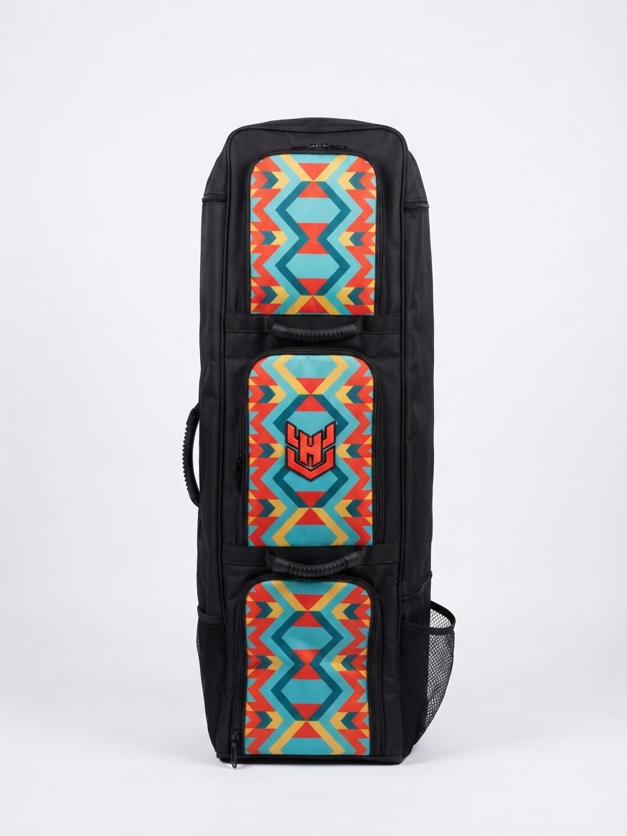 Hebe Sports Hockey Stick Bag Jumbo Size with Wheels | Heavy-Duty Wheeled Gear Carrier